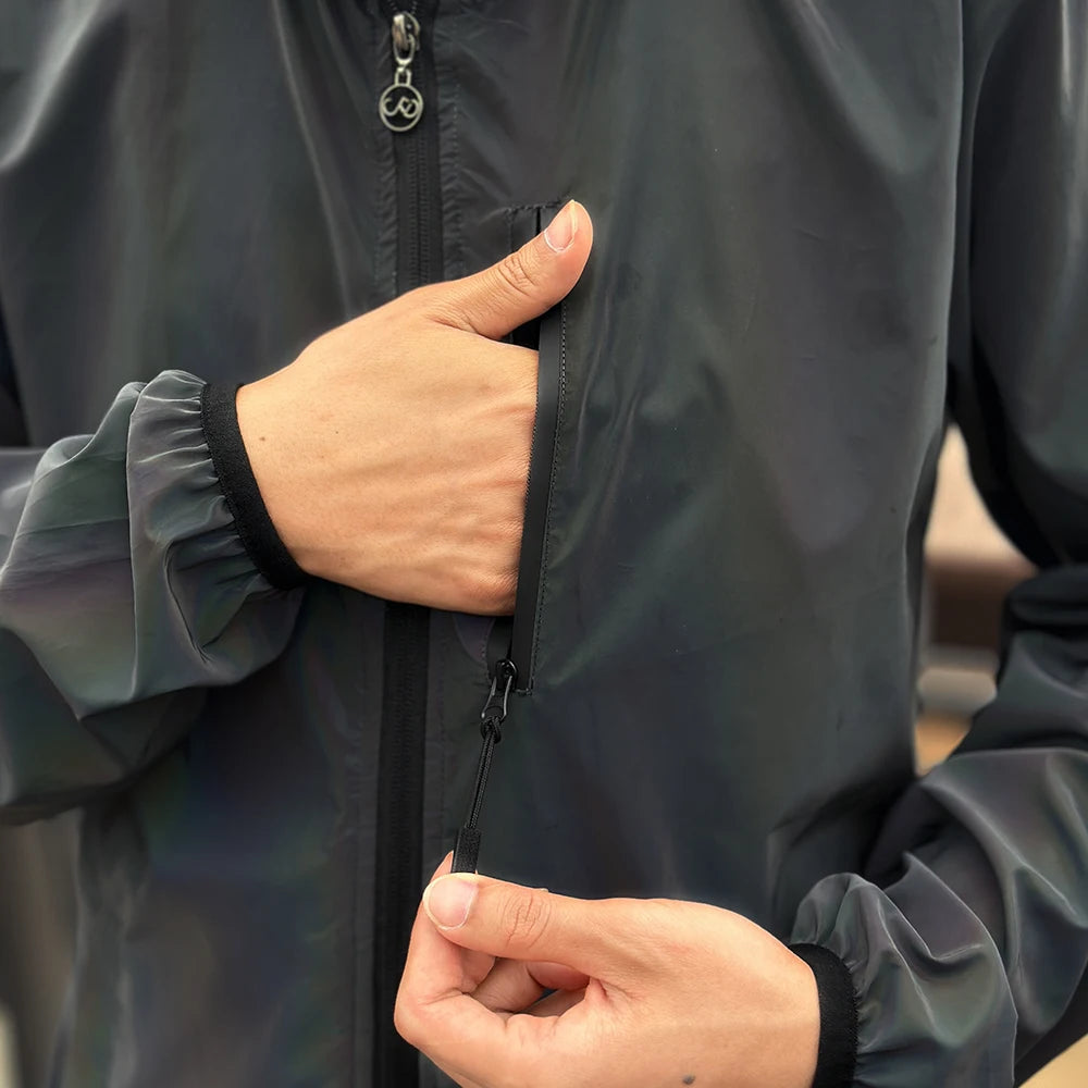 WOSAWE Motorcycle Jacket Man Winter Rainbow Reflective Windbreak Men Windproof Waterproof Cycling Jacket Men Women Spring Fall