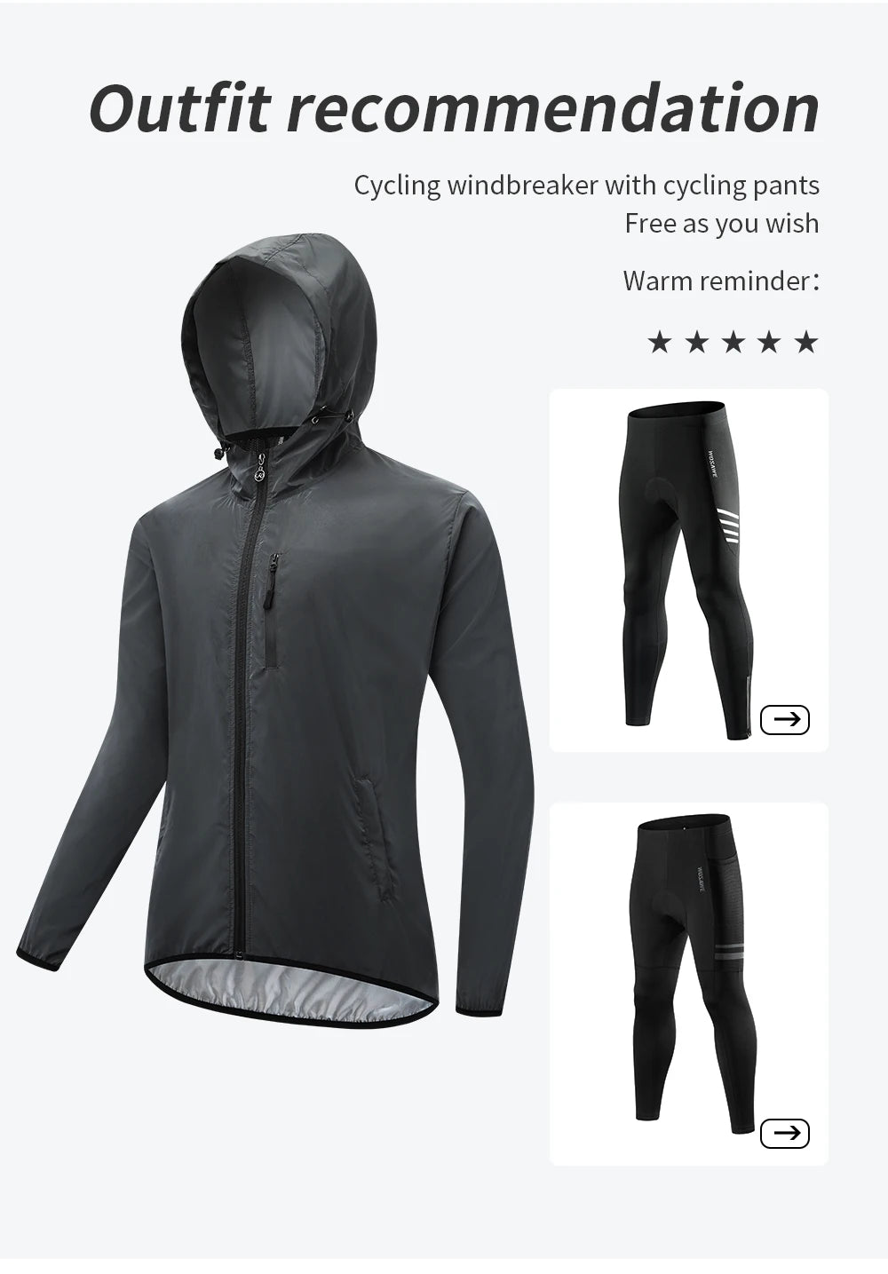 WOSAWE Motorcycle Jacket Man Winter Rainbow Reflective Windbreak Men Windproof Waterproof Cycling Jacket Men Women Spring Fall